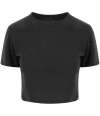 JT006 Girlie Tri-Blend Cropped T-shirt Heather / Black colour image